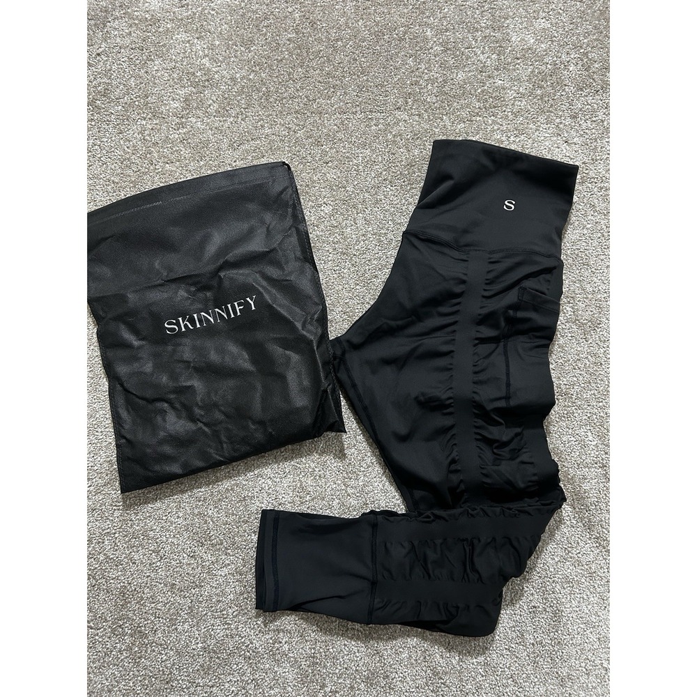Skinnify Women's XXL Band Resistance Active Performance Legging Pocket Black